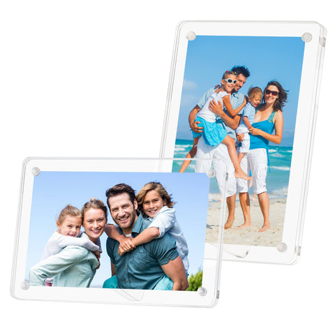 Acrylic Photo Frame with Magnet Stand – Vertical & Horizontal Display - Boxalls # Acrylic Photo Frame with Magnet Stand – Vertical & Horizontal Display Boxalls