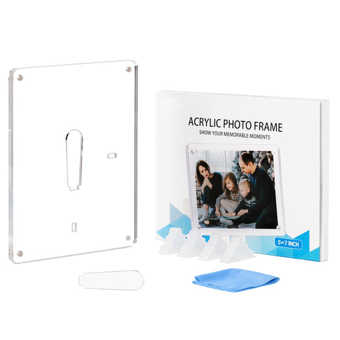 Acrylic Photo Frame with Magnet Stand – Vertical & Horizontal Display - Boxalls # Acrylic Photo Frame with Magnet Stand – Vertical & Horizontal Display Boxalls
