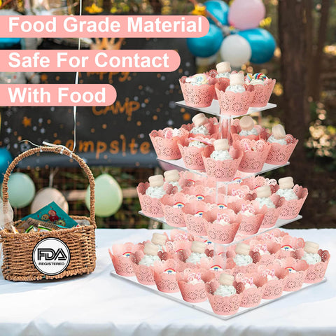 Multi-Tier Acrylic Cupcake Display Stand