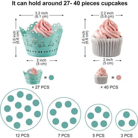 Expositor acrílico para cupcakes de varios niveles