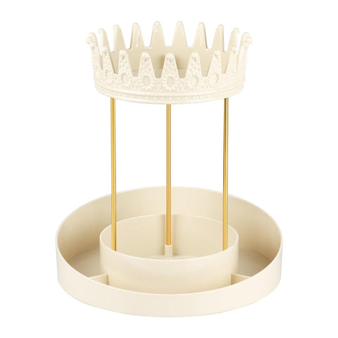360° Rotating Jewelry Organizer – Crown Design PET Box for Necklaces & Earrings - Boxalls # 360° Rotating Jewelry Organizer – Crown Design PET Box for Necklaces & Earrings Boxalls