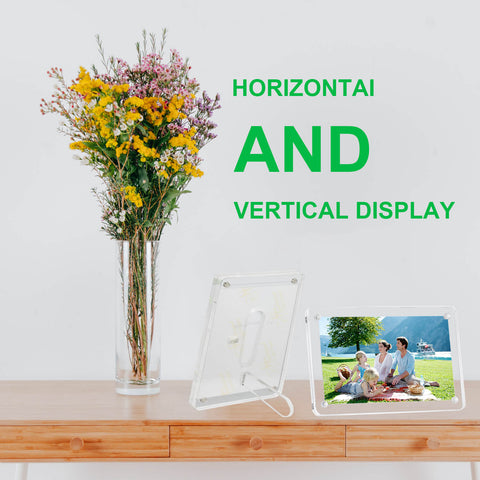 Acrylic Photo Frame with Magnet Stand – Vertical & Horizontal Display