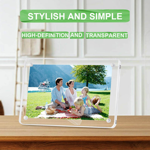 Acrylic Photo Frame with Magnet Stand – Vertical & Horizontal Display