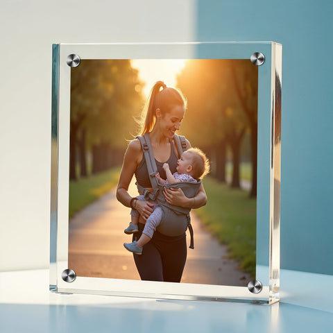 Boxalls Double-Sided Transparent Acrylic Photo Frame - Magnetic Frameless Design, Easy to Set Up, Gift Choice for Home & Office