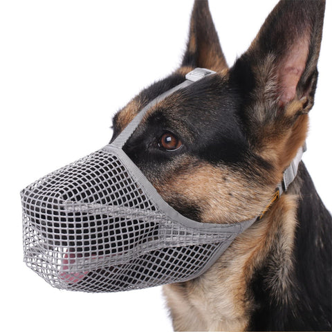 Dog Muzzle, Soft Mesh Covered Muzzles for Small, Medium, Large and X-Large Dogs, Muzzle with Adjustable Straps, Prevent Barking, Biting, and Accidental Ingestion