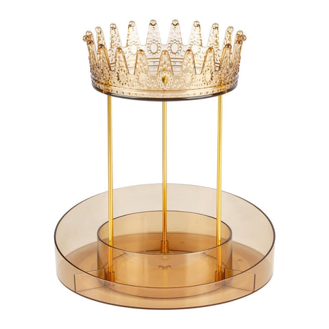 360° Rotating Jewelry Organizer – Crown Design PET Box for Necklaces & Earrings - Boxalls # 360° Rotating Jewelry Organizer – Crown Design PET Box for Necklaces & Earrings Boxalls