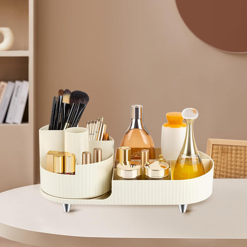 360° Rotating Makeup Organizer with Brush Holder – Large Capacity Vanity - Boxalls # 360° Rotating Makeup Organizer with Brush Holder – Large Capacity Vanity Boxalls