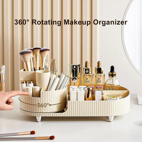 360° Rotating Makeup Organizer with Brush Holder – Large Capacity Vanity - Boxalls # 360° Rotating Makeup Organizer with Brush Holder – Large Capacity Vanity Boxalls