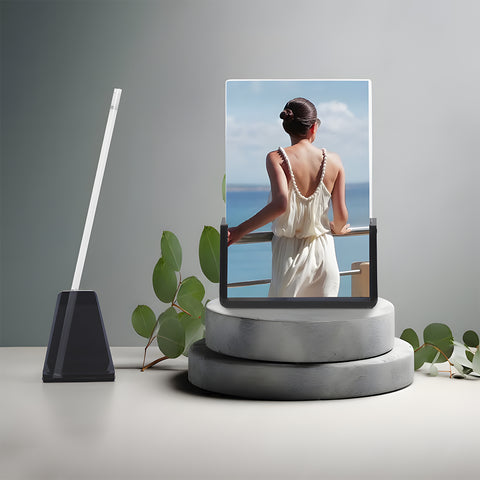 2-Pack Acrylic Photo Frame with Magnet Stand – Vertical & Horizontal Display - Boxalls # 2-Pack Acrylic Photo Frame with Magnet Stand – Vertical & Horizontal Display Boxalls