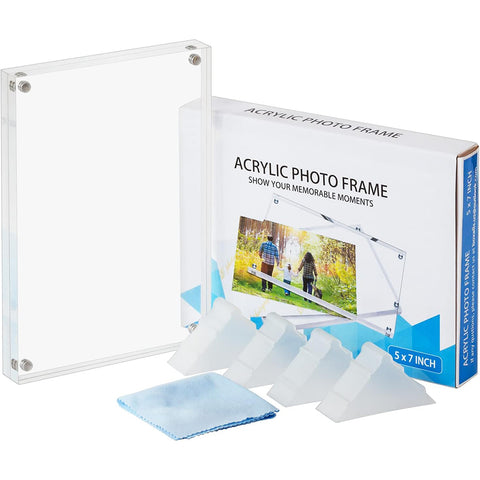 DIY Mother's Day gift, double-sided transparent frameless photo frame, high-definition display stand, perfectly presents precious moments