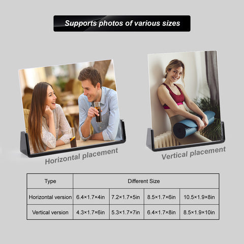 2-Pack Acrylic Photo Frame with Magnet Stand – Vertical & Horizontal Display - Boxalls # 2-Pack Acrylic Photo Frame with Magnet Stand – Vertical & Horizontal Display Boxalls