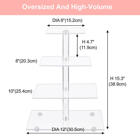 Multi-Tier Acrylic Cupcake Display Stand