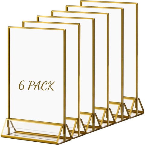 Premium Gold Frame Sign Stand-6 Pack - Boxalls # Premium Gold Frame Sign Stand-6 Pack Boxalls