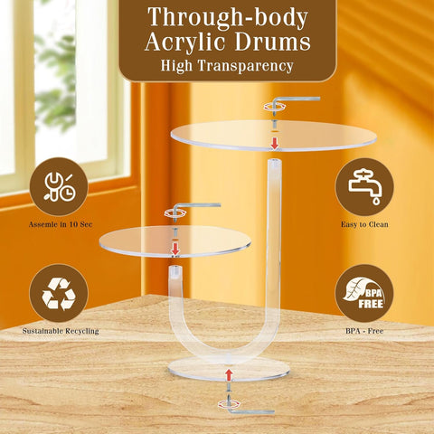 Transparent U-Shaped Cake Stand - Acrylic Cake Tower - Boxalls # Transparent U-Shaped Cake Stand - Acrylic Cake Tower Boxalls