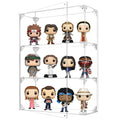 3-Tier Acrylic Display Case, Clear Dustproof Wall Mounted/ Desktop Cabinet for Funko Pop, Lego, Collectibles - Boxalls # 3-Tier Acrylic Display Case, Clear Dustproof Wall Mounted/ Desktop Cabinet for Funko Pop, Lego, Collectibles Boxalls