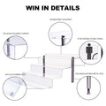 Sturdy 4-Step Acrylic Display Riser with Adjustable Metal Legs – Easy to Assemble for Pop Figures, Cupcakes, Cosmetics, and More - Boxalls # Sturdy 4-Step Acrylic Display Riser with Adjustable Metal Legs – Easy to Assemble for Pop Figures, Cupcakes, Cosmetics, and More Boxalls